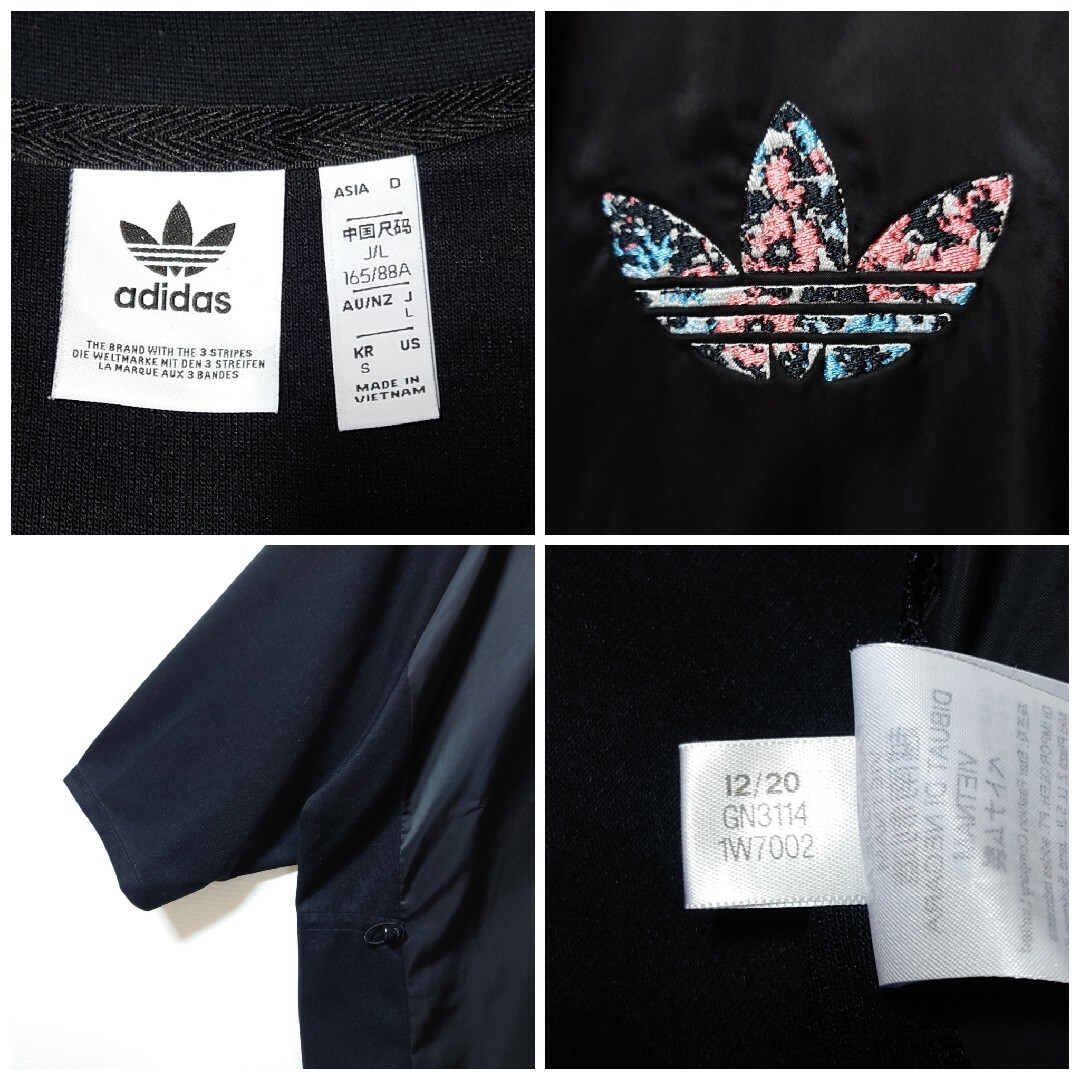 adidas(アディダス)のadidas★Tシャツワンピース★チュニック★ドレス★黒★L★レディース レディースのワンピース(ミニワンピース)の商品写真