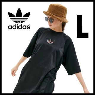 adidas★Tシャツワンピース★チュニック★ドレス★黒★L★レディース