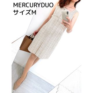 MERCURYDUO - 【美品✨】マーキュリーデュオ❤️サイズM✨ノースリーブ ツイードワンピース✨