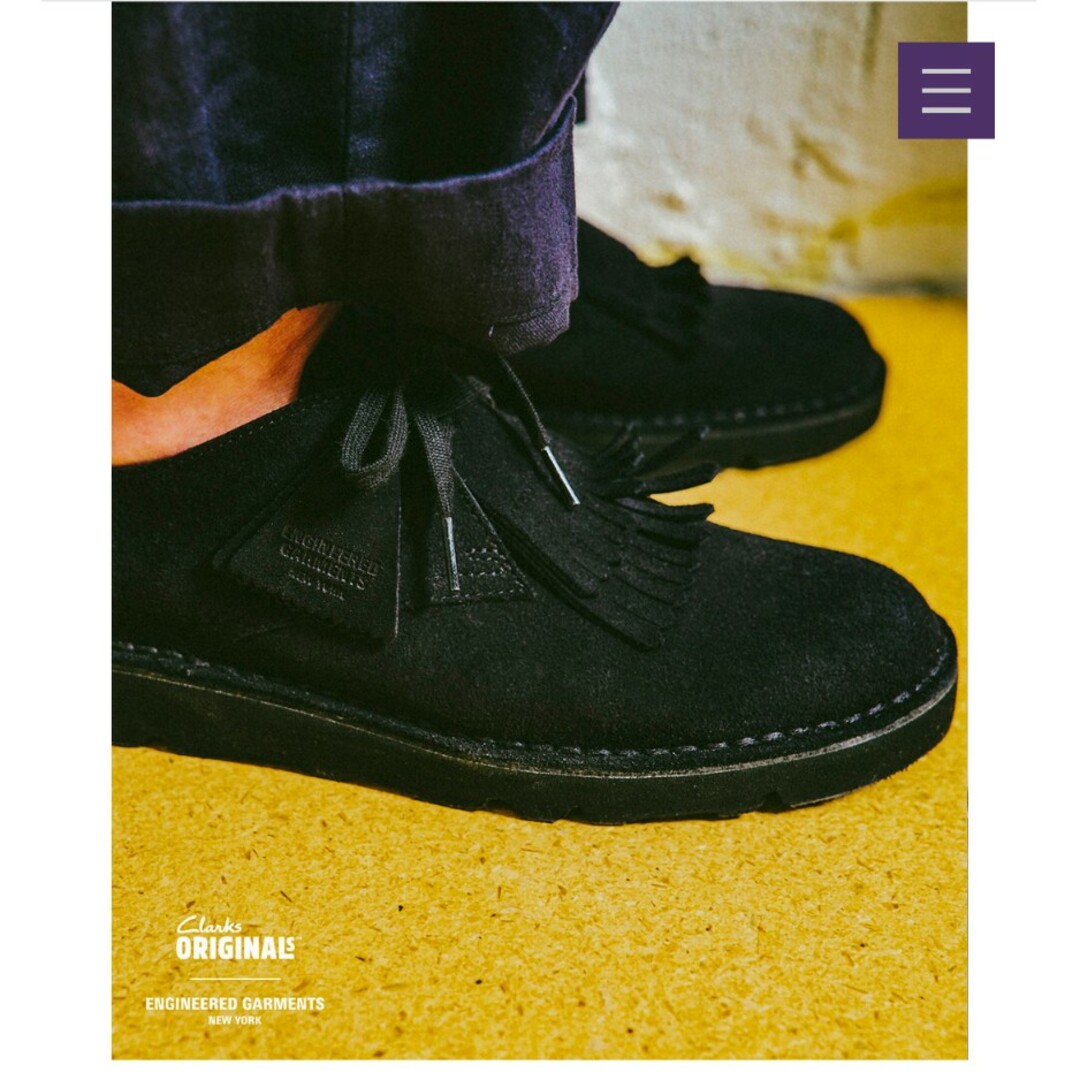 Engineered Garments(エンジニアードガーメンツ)の24SS EG clarks Desert Khan クラークス コラボ 黒 メンズの靴/シューズ(その他)の商品写真