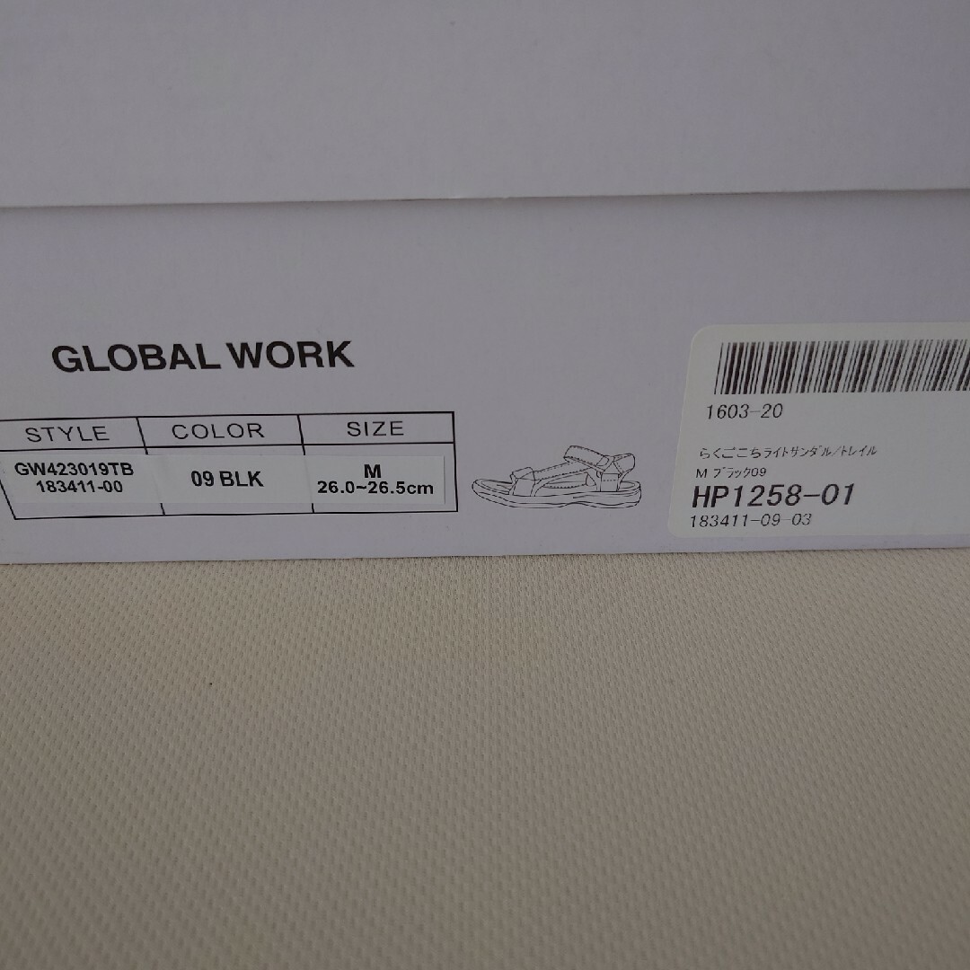 GLOBAL WORK(グローバルワーク)のGLOBAL WORK ライトサンダル/トレイル M ブラック メンズの靴/シューズ(サンダル)の商品写真