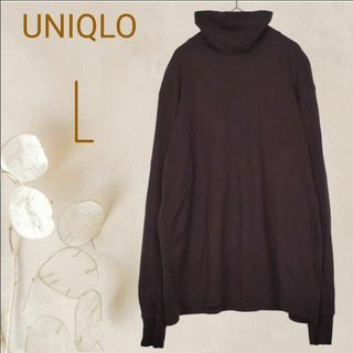 ユニクロ(UNIQLO)のb3174【ユニクロ】長袖カットソー ソフトタッチタートルネック ボルドーL(Tシャツ/カットソー(七分/長袖))