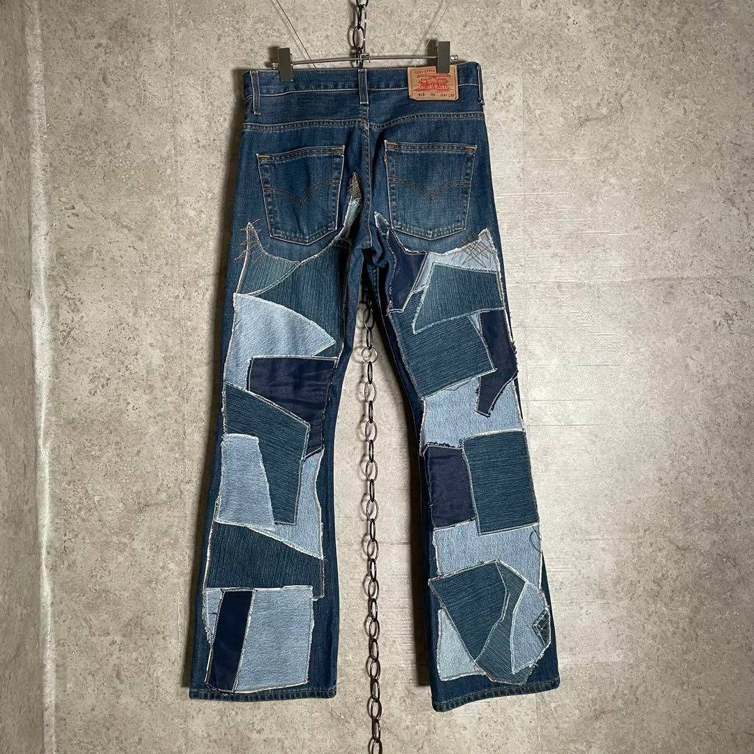 最高級のスーパー Levi's - Levi's 516 フレアデニムパンツ パッチワーク パンツ