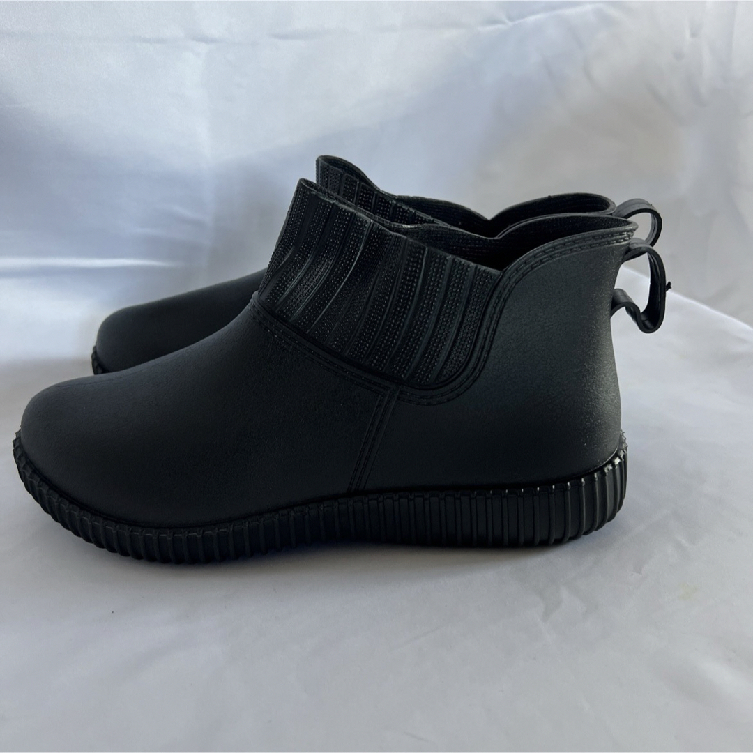 【ショート】レインブーツ 23.5cm ブラック 雨靴 防水 おしゃれ 長靴 レディースの靴/シューズ(レインブーツ/長靴)の商品写真