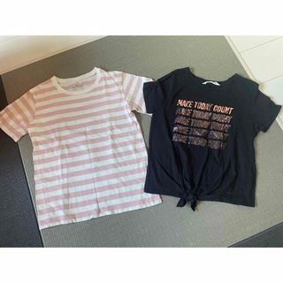 MUJI (無印良品) - 無印良品、H＆M 女児Tシャツ2枚組