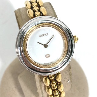 グッチ(Gucci)のグッチ GUCCI チェンジベゼル ウォッチ バングルウォッチ 全5種 クォーツ  腕時計 SS ゴールド(腕時計)