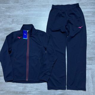 未使用 MIZUNO ミズノ ネイビー×ピンク ジャージ セットアップ 上下 M