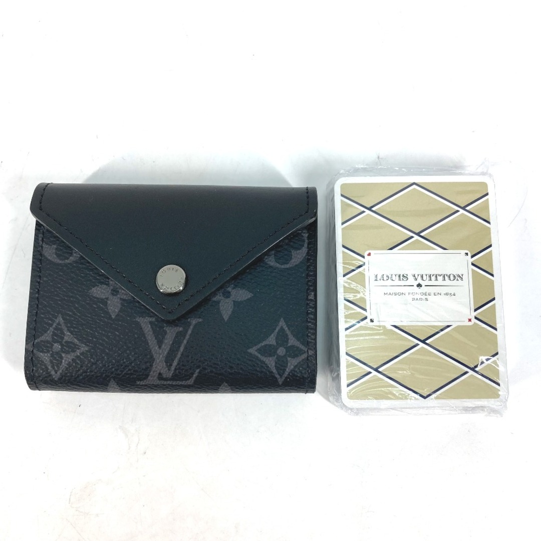 LOUIS VUITTON(ルイヴィトン)のルイヴィトン LOUIS VUITTON エテュイカルトアルセーヌ GI0198 モノグラムエクリプス トランプ＆ポーチ カード54枚 カードケース 名刺入れ トランプ モノグラムエクリプスキャンバス ブラック 美品 エンタメ/ホビーのテーブルゲーム/ホビー(トランプ/UNO)の商品写真