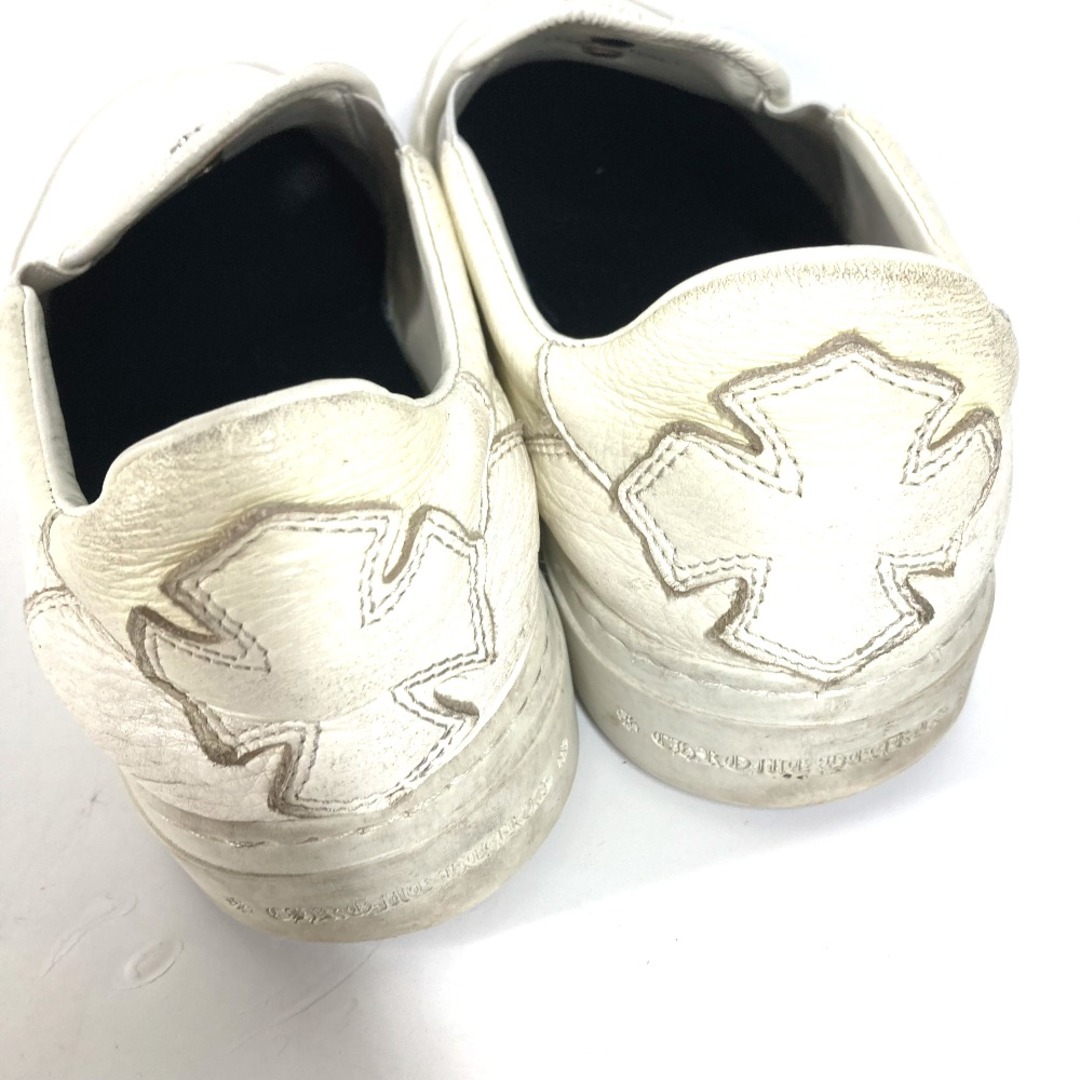 Chrome Hearts(クロムハーツ)のクロムハーツ CHROME HEARTS ダガー プラスパッチ ロゴ スリッポン 靴 シューズ レザーシューズ レザー ホワイト メンズの靴/シューズ(その他)の商品写真