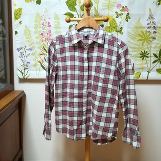 ユニクロ(UNIQLO)の✨UNIQLO ユニクロ コットン100長袖シャツレディースMサイズ(Tシャツ(長袖/七分))