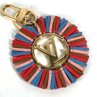 ルイヴィトン(LOUIS VUITTON)のルイヴィトン LOUIS VUITTON ポルトクレLVフリンジ  M68463 バッグチャーム キーホルダー メタル ピンク 新品同様(キーホルダー)