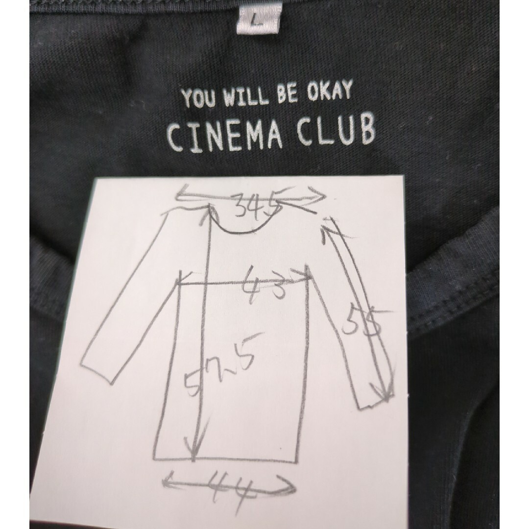 CINEMA CLUB(シネマクラブ)のシネマクラブ　黒の長袖TシャツL レディースのトップス(Tシャツ(長袖/七分))の商品写真