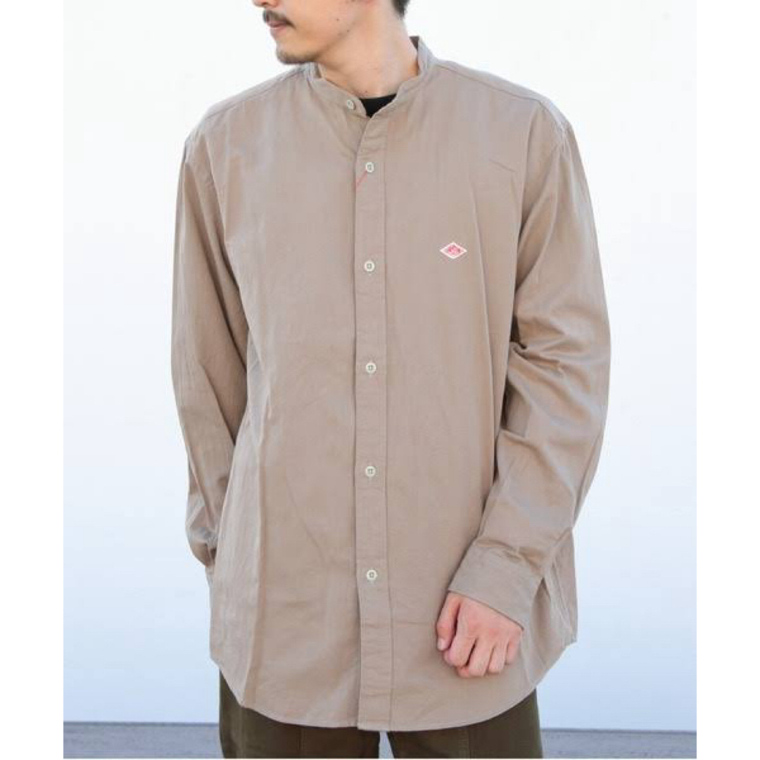 DANTON COTTON TWILL BAND COLLAR SHIRT 42 メンズのトップス(シャツ)の商品写真