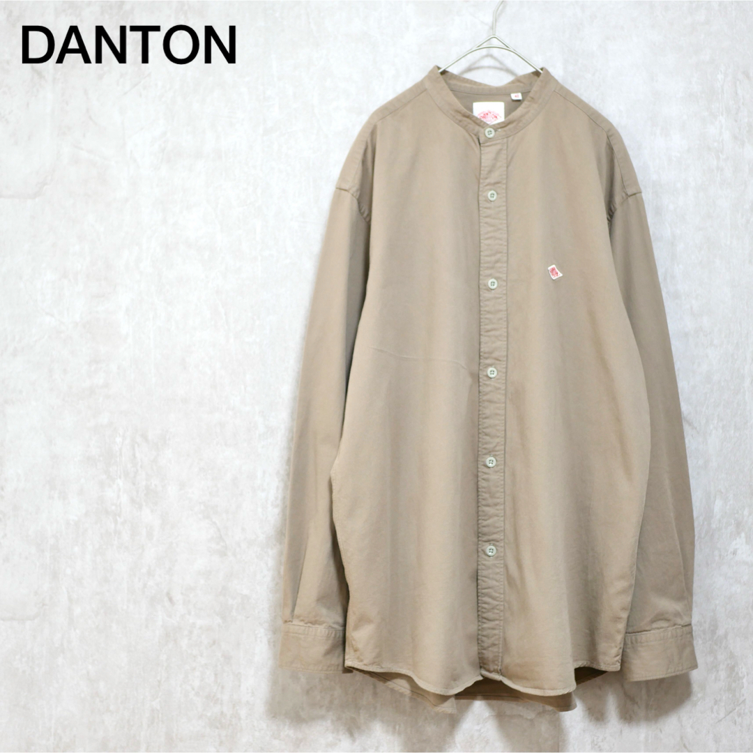 DANTON COTTON TWILL BAND COLLAR SHIRT 42 メンズのトップス(シャツ)の商品写真