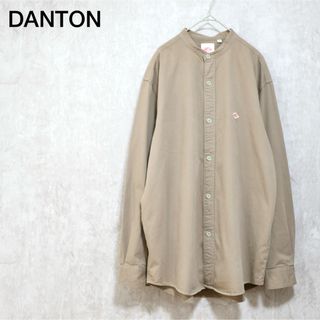 DANTON COTTON TWILL BAND COLLAR SHIRT 42