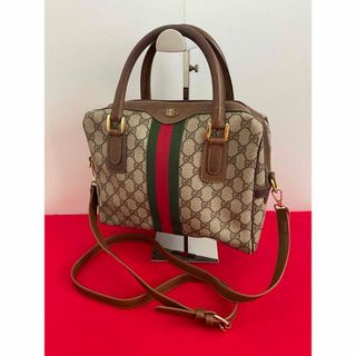 GUCCI オールドグッチ　ヴィンテージ シェリーライン　2WAYボストンバッグ