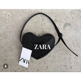 【レア】ZARA シャイニー　ハート　ショルダーバッグ　ブラック　黒【希少！】