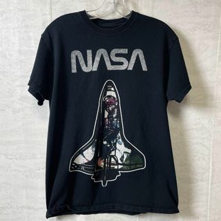 半袖Ｔシャツ　黒ブラック　ＮＡＳＡ　ナサ　スペースシャトル　メンズ　古着(Tシャツ/カットソー(半袖/袖なし))