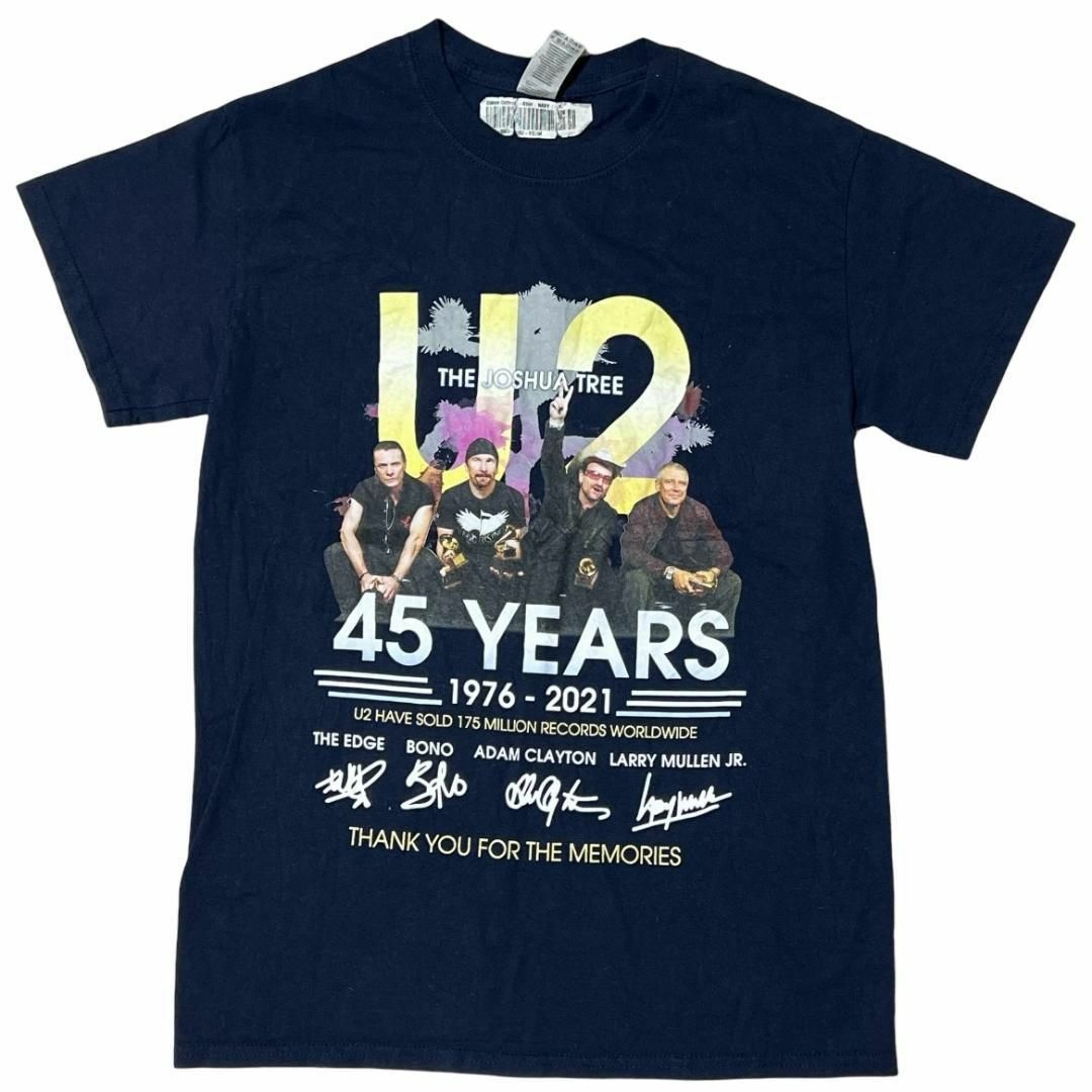 MUSIC TEE(ミュージックティー)のU2 バンド半袖Tシャツ ロックT バンT ネイビー be5 メンズのトップス(Tシャツ/カットソー(半袖/袖なし))の商品写真