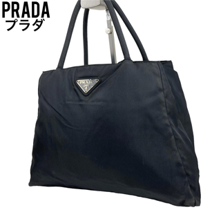 プラダ(PRADA)の✨良品　PRADA プラダ　ハンドバッグ　ブラック　テスートナイロン　手提げ 黒(ハンドバッグ)