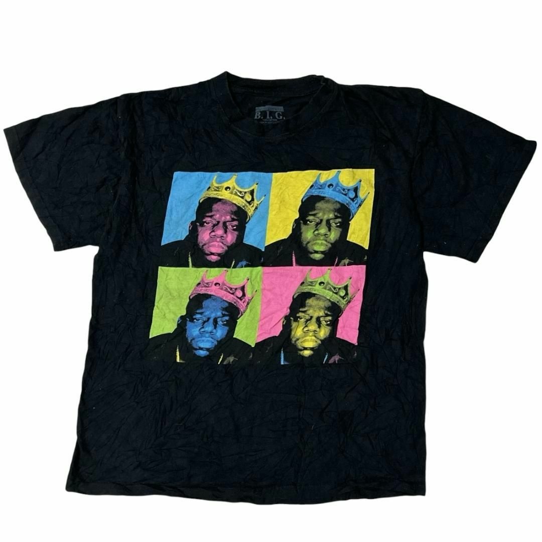MUSIC TEE(ミュージックティー)のノートリアスB.I.G. ヒップホップ 半袖Tシャツ ラッパー バンT be6 メンズのトップス(Tシャツ/カットソー(半袖/袖なし))の商品写真