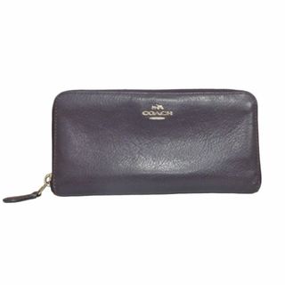 コーチ(COACH)のCOACH 長財布 ロングォレット 札入れ ロゴ刻印 パープル(財布)