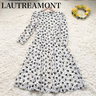 【LAUTREAMONT】フラワープリントロングワンピース 長袖 Ｍサイズ