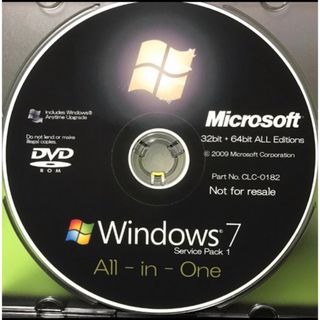 マイクロソフト(Microsoft)のWindows7 全エディションインストールディスク(PCパーツ)