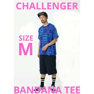 MサイズCHALLENGER BANDANA TEEチャレンジャーバンダナシャツ(Tシャツ/カットソー(半袖/袖なし))