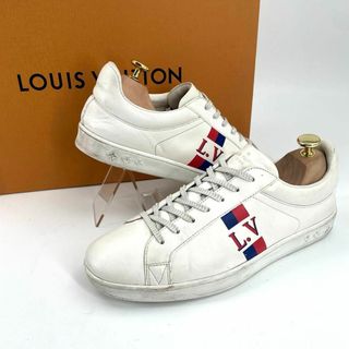 ルイヴィトン(LOUIS VUITTON)の真贋済【ヴィトン】美品”LV ルクセンブルグ フラワー 白 26 スニーカー 7(スニーカー)