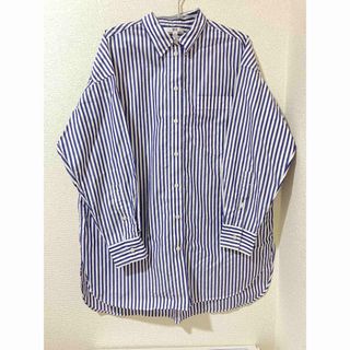 ユニクロ(UNIQLO)のユニクロ　チュニック　ブラウス　ストライプ　シャツ　ロングシャツ　M(シャツ/ブラウス(長袖/七分))