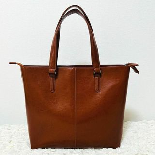 メンズビギ(MEN'S BIGI)の【美品】MENS BIGI レザートートバッグ A4 肩掛け ビジネス 通勤(トートバッグ)