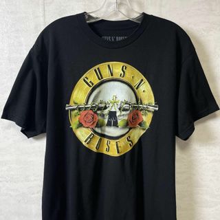 ミュージックティー(MUSIC TEE)のバンドＴシャツ　ガンズアンドローゼズ　GUNS　半袖Ｔシャツ　黒　メンズ　古着(Tシャツ/カットソー(半袖/袖なし))