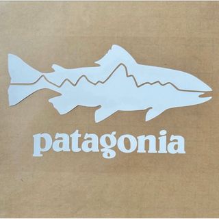 パタゴニア(patagonia)のPatagonia パタゴニア ステッカー◆魚◆15㎝◆グロスホワイト◆白◆(その他)