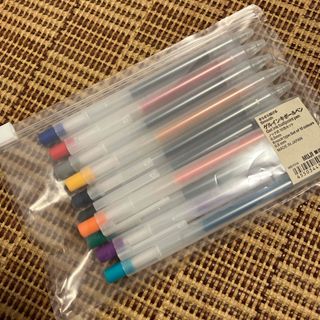 MUJI (無印良品) - 無印　ゲルインキボールペン　ノック式　10色セット