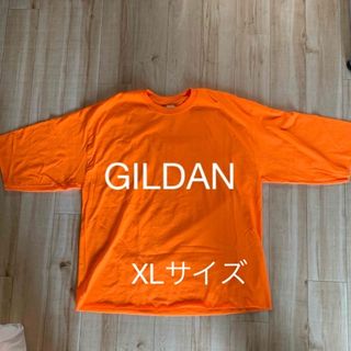 GILDAN  オレンジ  Tシャツ　XLサイズ(Tシャツ/カットソー(半袖/袖なし))