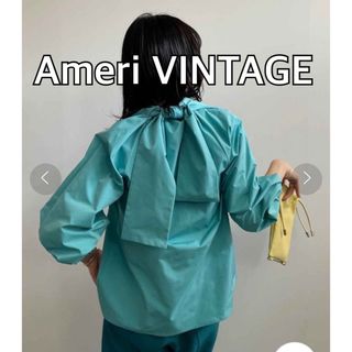 アメリヴィンテージ(Ameri VINTAGE)のAmeri アメリヴィンテージ　2wayボータイリボンブラウス★ターコイズブルー(シャツ/ブラウス(長袖/七分))