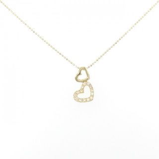 K18YG ハート ダイヤモンド ネックレス 0.12CT(ネックレス)