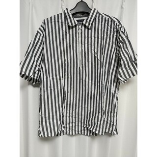 レイジブルー(RAGEBLUE)のRAGEBLUE ハーフジップ プルオーバーシャツ Ｍサイズ 白黒 レイジブルー(シャツ)