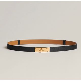 エルメス(Hermes)のレア！　エルメス　ケリー　ベルト　18 ノワール　ゴールド金具(ベルト)