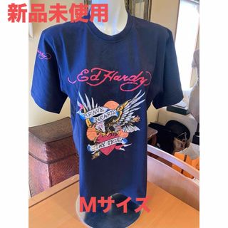 Ed Hardy - 新品未使用エドハーディ❤️Tシャツ、カットソー鷲柄　紺色