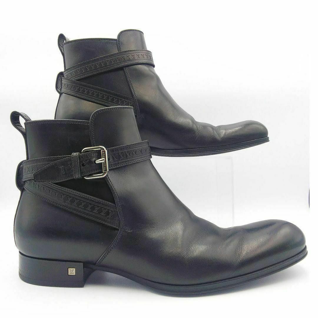 LOUIS VUITTON(ルイヴィトン)のルイヴィトン ショートブーツ 14年 ST0144 ブラック メンズブーツ 美品 メンズの靴/シューズ(ブーツ)の商品写真