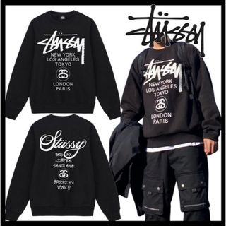 ステューシー(STUSSY)のstussy ステューシー トレーナー 黒(スウェット)