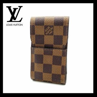 ルイヴィトン(LOUIS VUITTON)の【極美品】ルイヴィトン ダミエ エテュイ シガレットケース エベヌ(タバコグッズ)