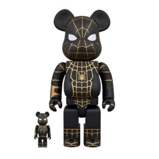 メディコムトイ(MEDICOM TOY)の⭐️新品⭐️ベアブリックスパイダーマンBLACK&GOLD⭐️100%400%(その他)