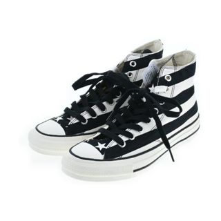 CONVERSE ADDICT スニーカー 26cm 黒x白(ボーダー) 【古着】【中古】(スニーカー)