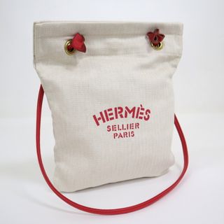 エルメス(Hermes)の【HERMES】エルメス サックアリーヌPM レッド キャンバス×レザー/br3787br(ショルダーバッグ)