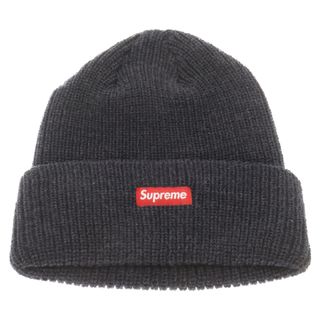 SUPREME シュプリーム 17AW Heather Loose Gaug Beanie ヘザールーズゲージ スモールロゴビーニー ニット帽 ニットキャップ ネイビー