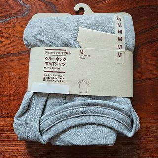 ムジルシリョウヒン(MUJI (無印良品))の無印良品 クルーネック 半袖Tシャツ グレー M(Tシャツ/カットソー(半袖/袖なし))