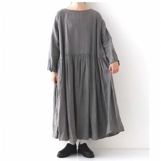 ネストローブ(nest Robe)のnest Robe 天然染め切り替えギャザーワンピース(ロングワンピース/マキシワンピース)